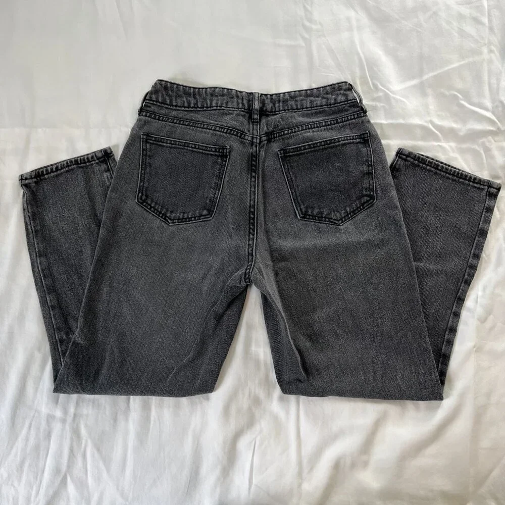PacSun Black High Waist Loose Fit Baggy Cotton Mom Jeans | Size 4/26 - Picture 5 of 7